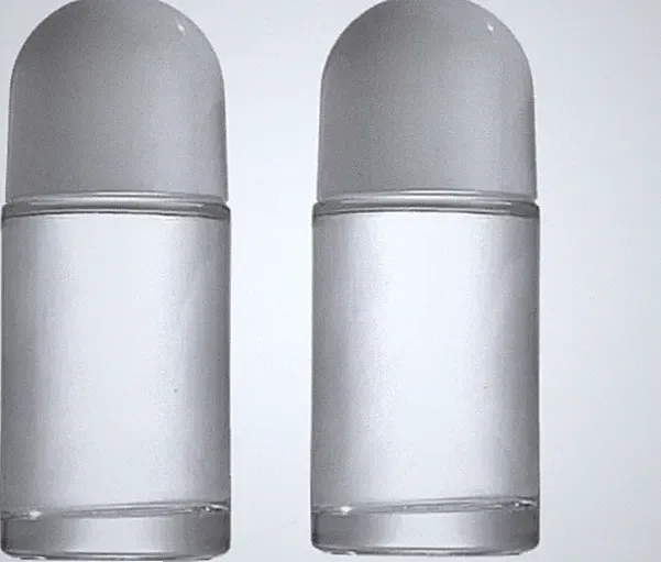 2Pcs White 50ML Glass Empty Roller Bottles with Roller Ball, Deodorant Roll On C