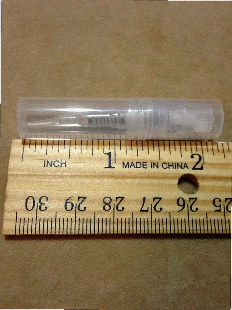 5 Micro Mini Perfume Atomizers 2 ml Plastic Spray Bottles BPA free PPL