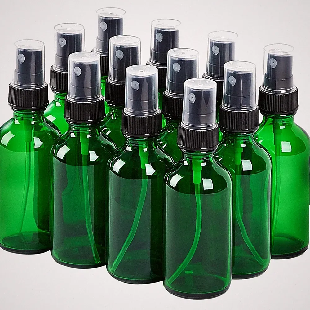 Amber Glass Spray Bottles 2oz - Leak-Proof Design