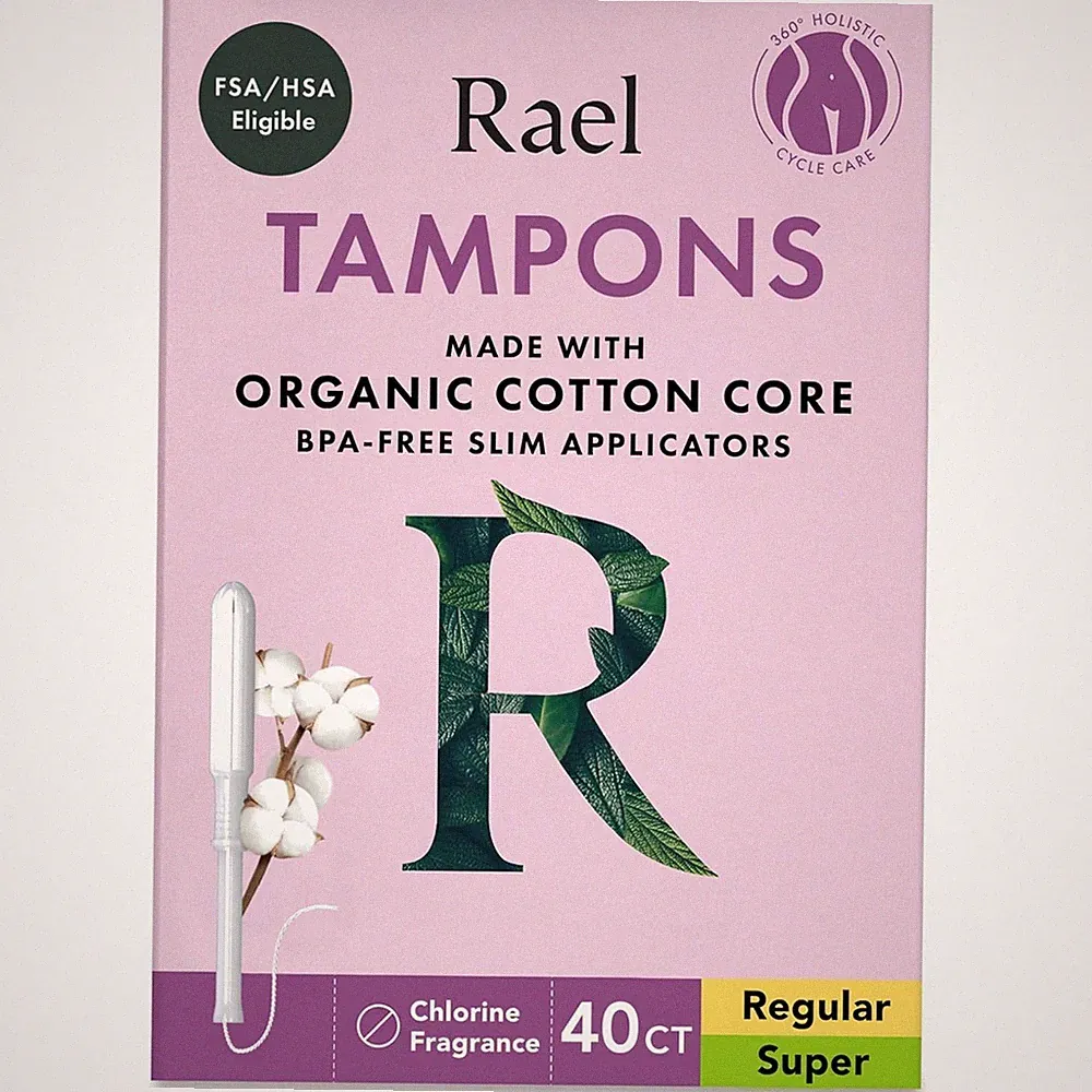 Comfort-Fit Tampons, Organic Cotton Core, Leak Locker, 40 ct