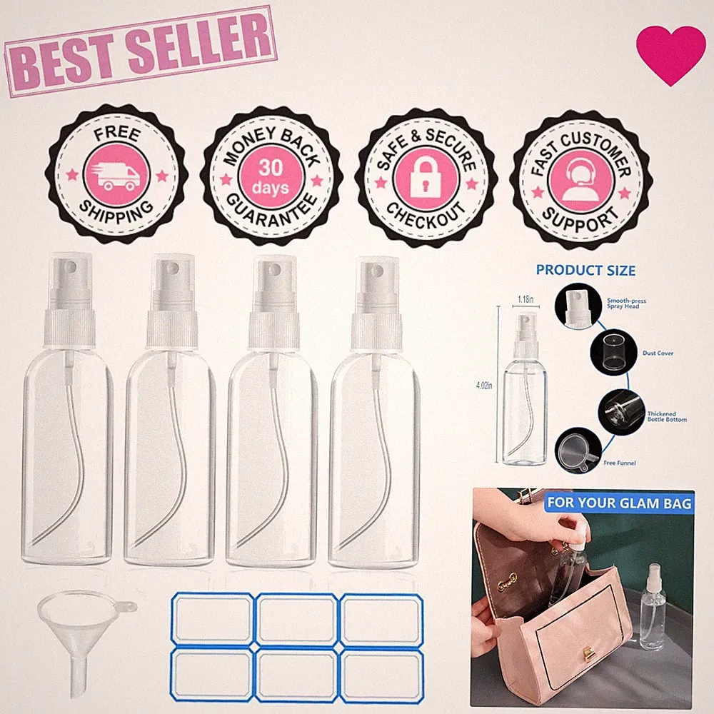 Eco-Friendly 30ml Travel Spray Bottles - Leak Proof Mist Atomizers for Perfume