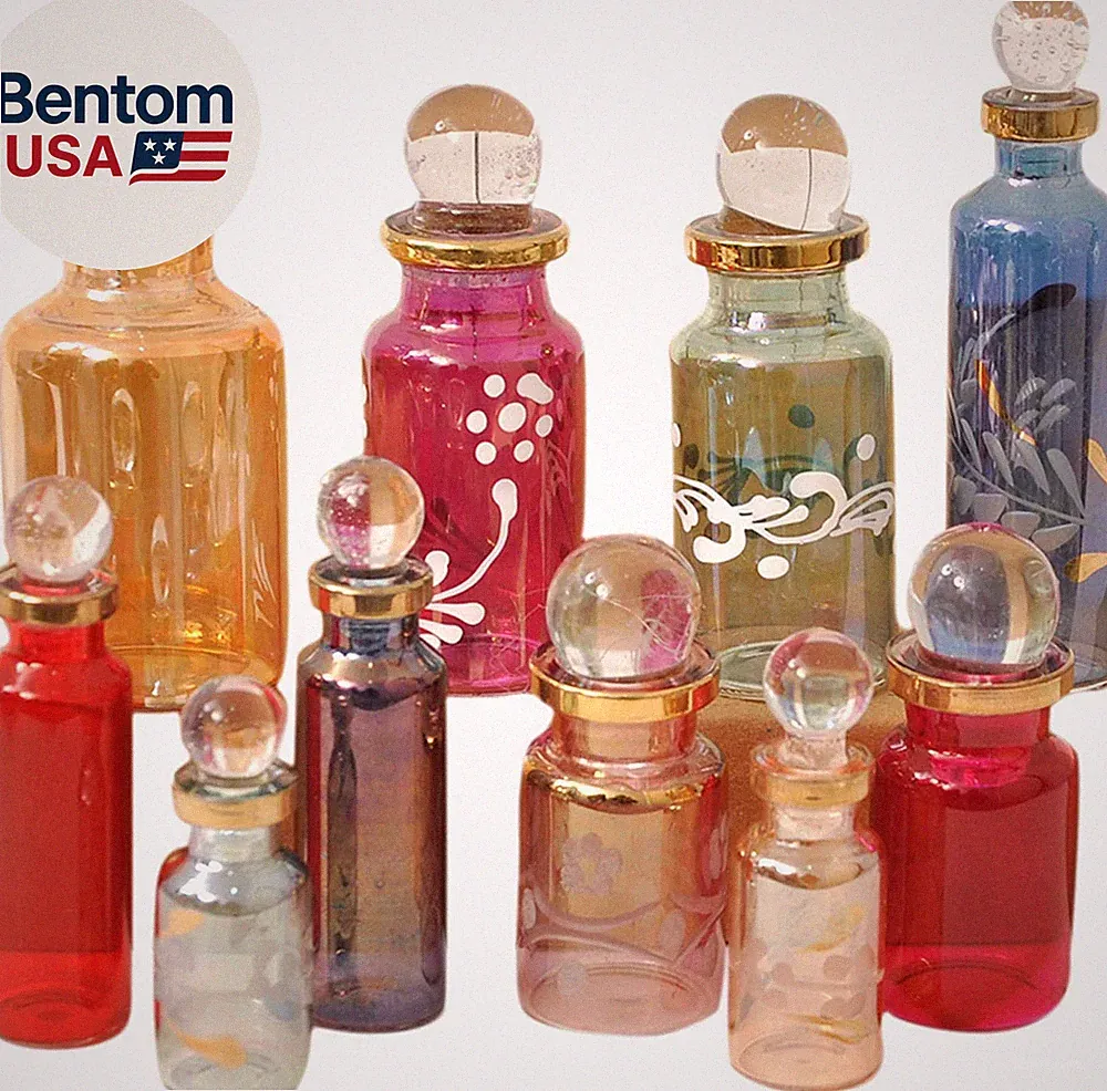 Egyptian Perfume Bottles, Empty Glass Mini Bottles for Perfume, Essential Oils o