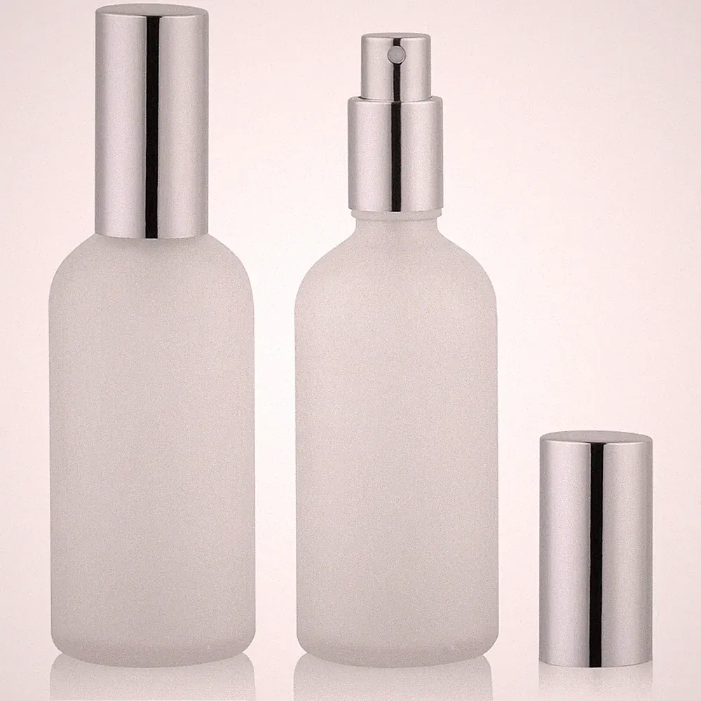 Frosted Glass Perfume Atomizer 3.4oz Fine Mist Spray Bottle 2Pack