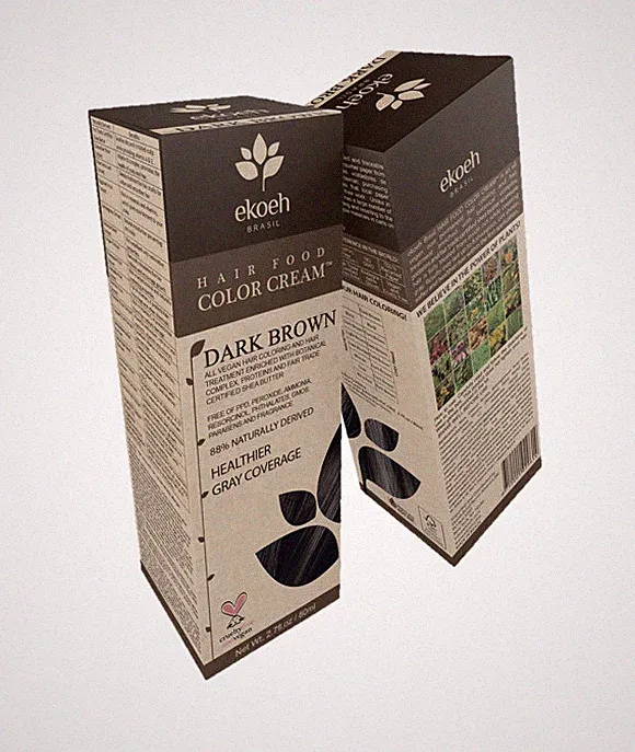 Hair Color Cream Dark Brown PPD FREE 2.7oz (80ml) by EKOEH BRASIL