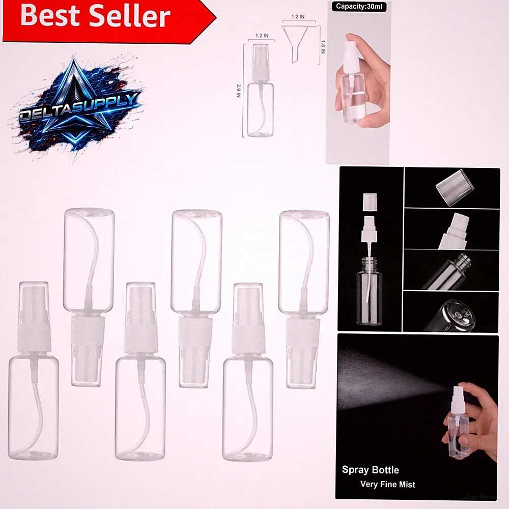 Portable 30ml Refillable Spray Bottles Set with Leak-Proof Design & Labels