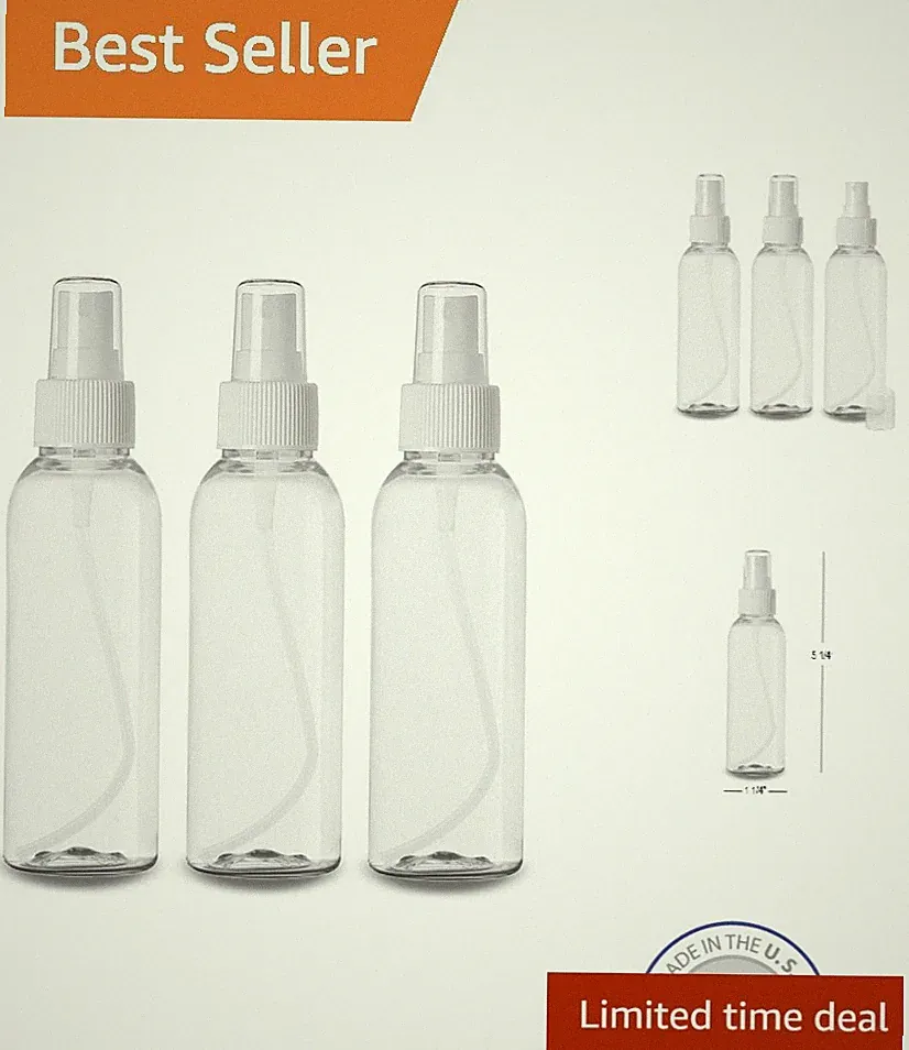 Refillable 2 oz Clear Spray Bottles, Perfect for Essential Oils & Perfumes