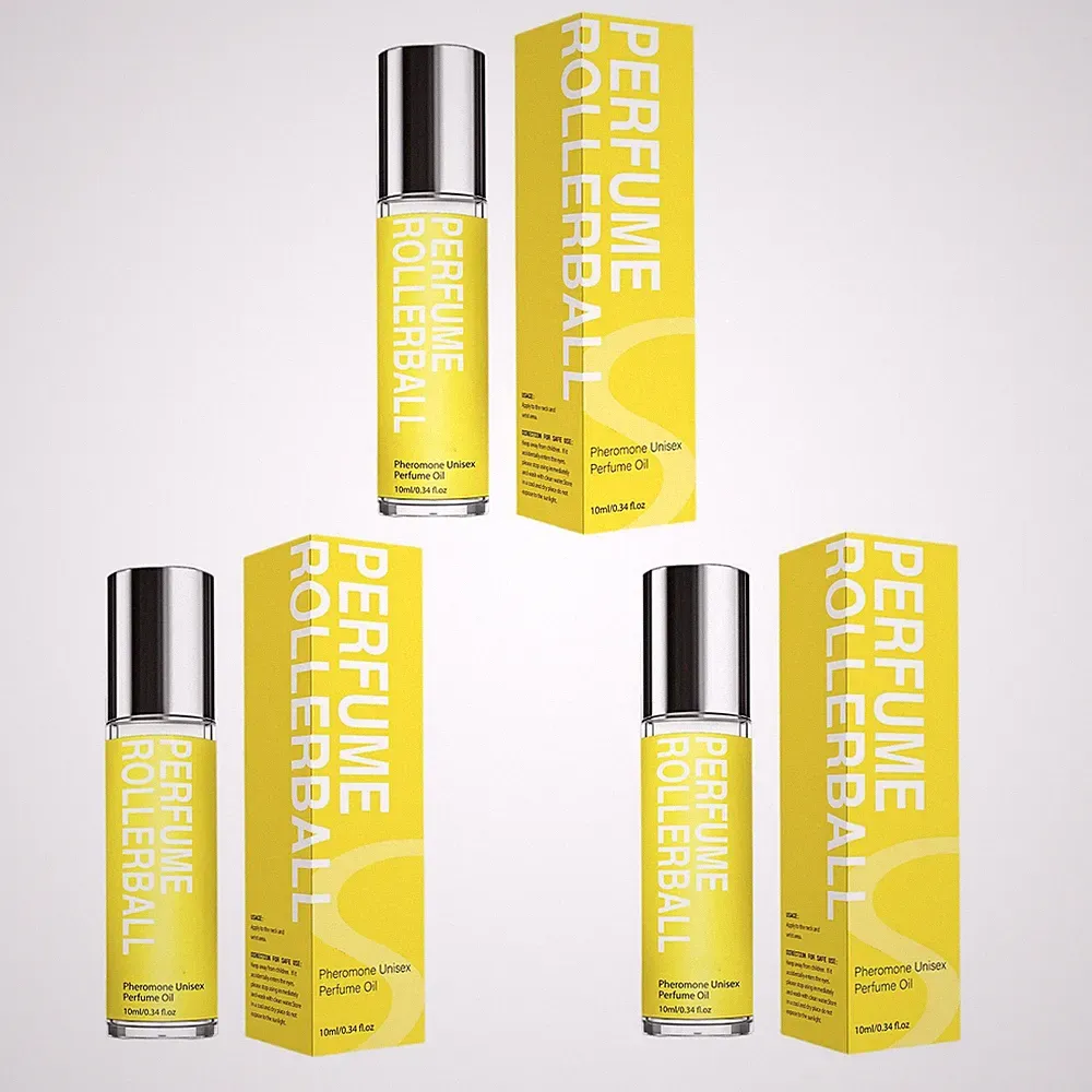 Set of 3 Women Portable Perfume Rollerball Alcohol-free Roll-On Fragrance