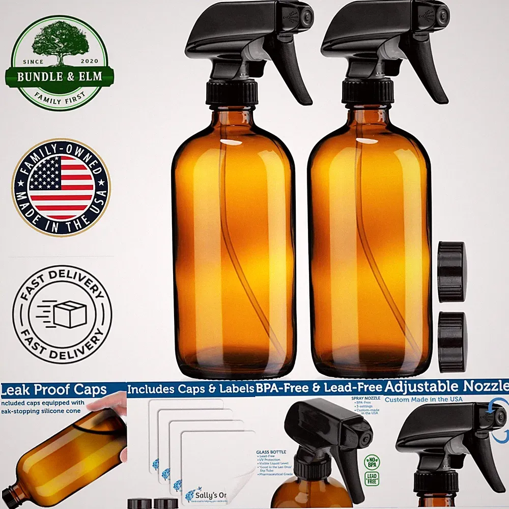 Versatile Amber Glass Spray Bottles - Perfect for Perfume and Hand Sanitizer